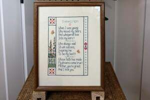Vintage Mom Framed Cross-stitch